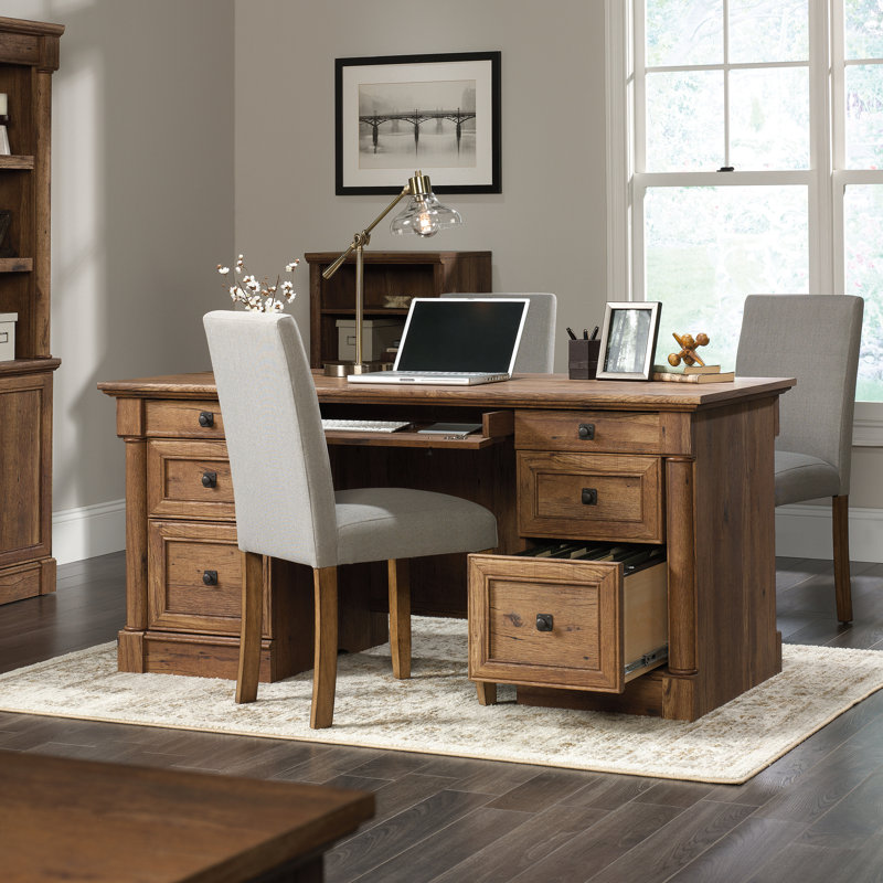 Executive Desk, Vintage Oak/Vintage Oak