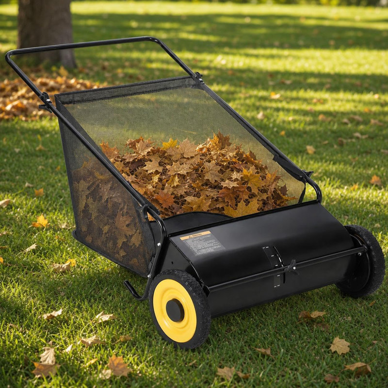 75cm H x 63.5cm W Utility Cart, Black/Yellow