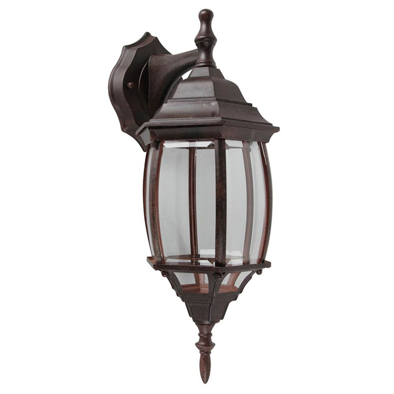 Lanterne murale d'extérieure 1 ampoule, Bronze huilé