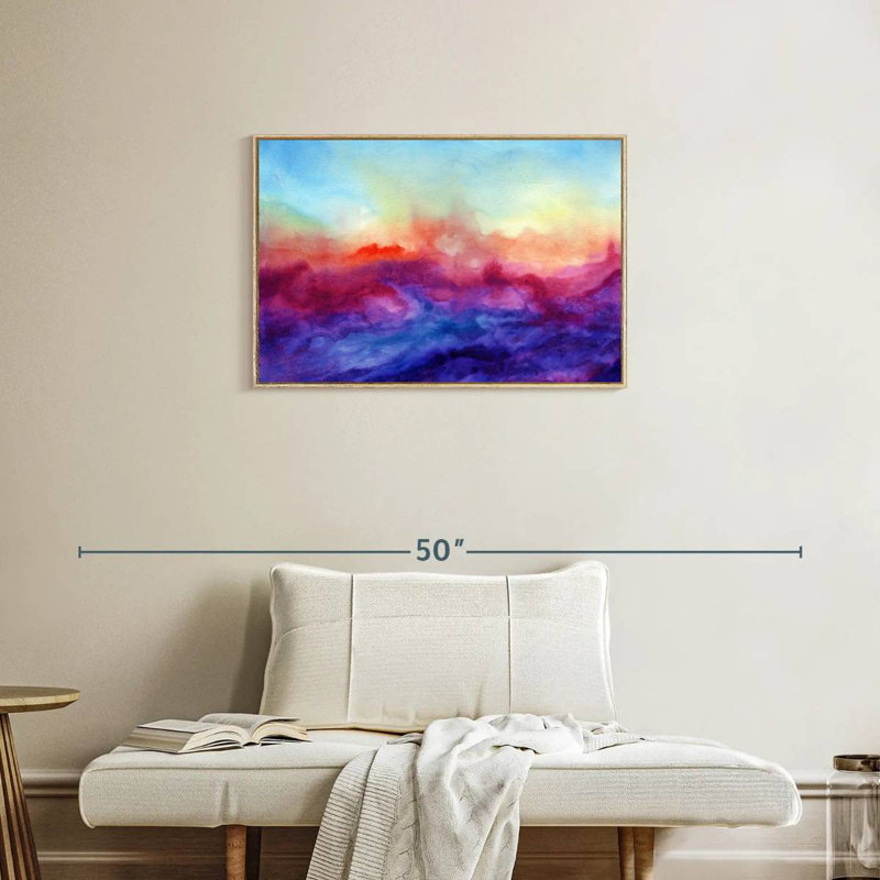 Arpeggi, 31" X 21", Floating Frame Natural Wood