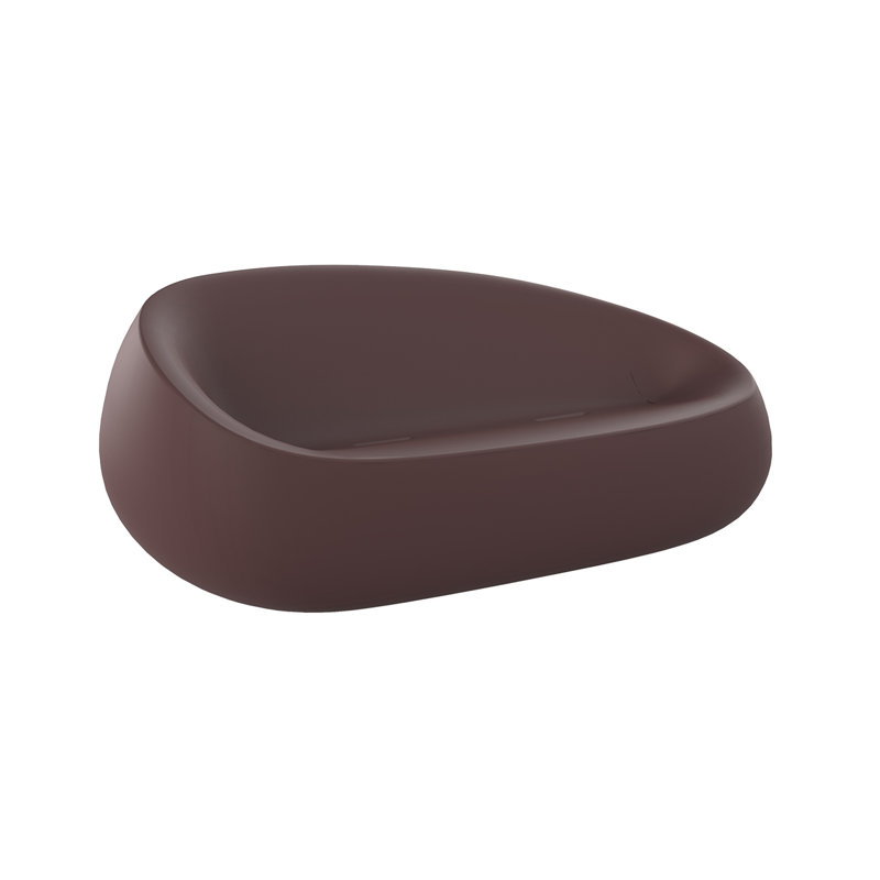 Stone 78.75" Wide Outdoor Patio Sofa, Garnet