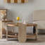 Table basse en bois massif robuste avec détails sculptés exquis et rangement double couche, parfaite pour un décor moderne et rétro.