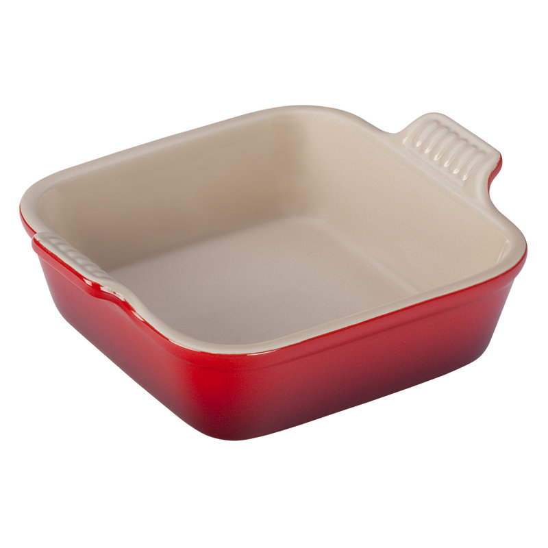 Le Creuset Heritage Stoneware Square Dish, White, 3 qt.