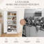 White Metal Pantry Cabinet, Tall Kitchen Storage Cabinet with 2 Doors, 4 Adjustable Shelves, Microwave Shelf and Wall Anchor for Kitchen, Laundry Room, Bathroom and Home Office-531298702