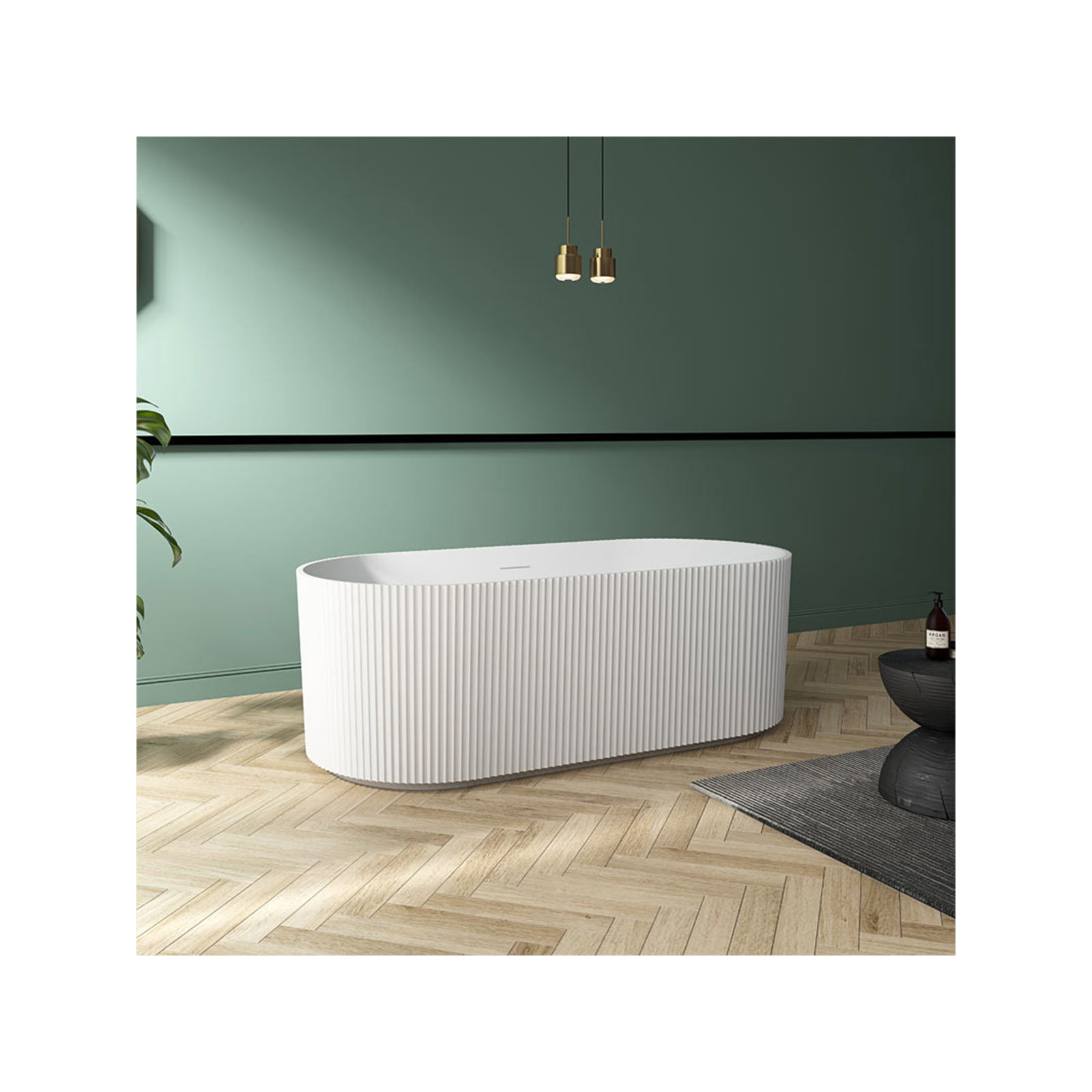 60" x 30" Freestanding Soaking Acrylic Bathtub