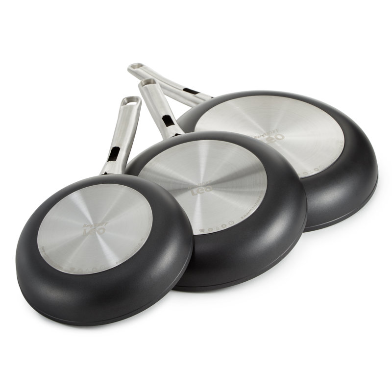 BergHOFF Leo Graphite 3Pc Nonstick Ceramic Frying Pan Set