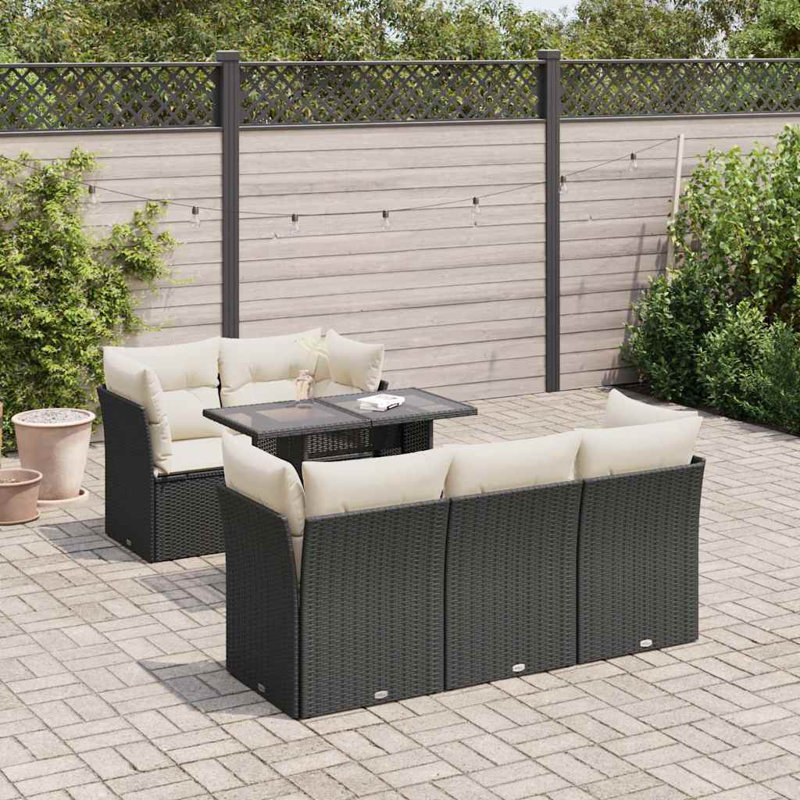 Vidaxl Garden Sofa Set Black