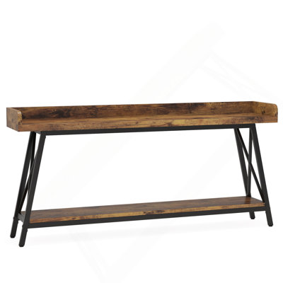 70.9" Extra Long Industrial Console Table, Rustic Brown Sofa Table Behind Couch, Narrow Entryway Hallway Bar Table, Tall Accent Furniture For Living Room