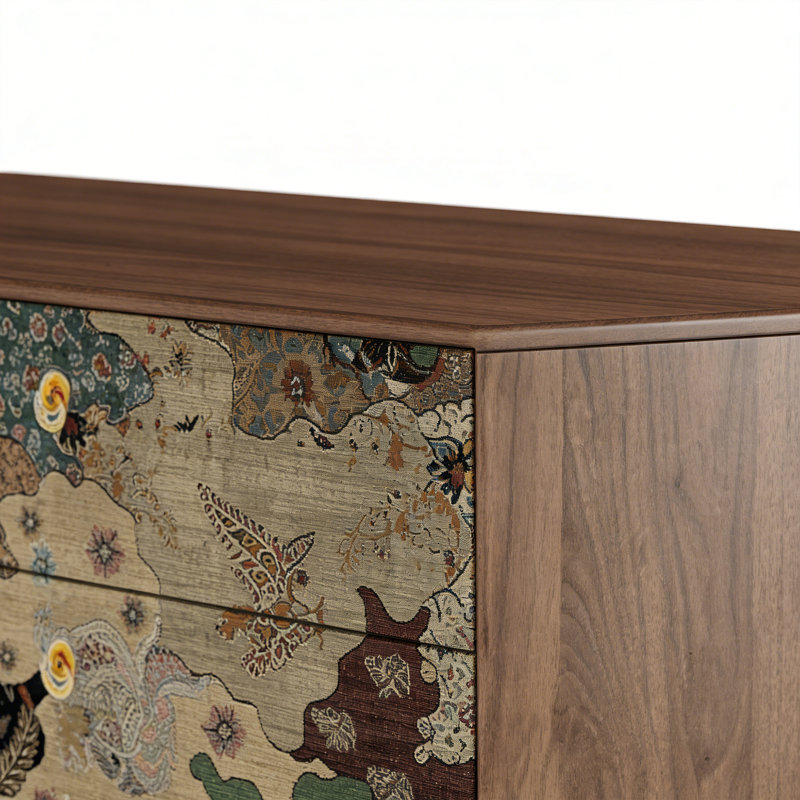 Armoire d'entrée française en bois massif, Noyer