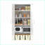 Armoire de rangement de 71 po avec 2 portes galbées et amp; Tablettes réglables, blanc cassé | Ferme | Chambre à coucher-937764875