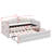 Twin XL Size Cushioned Daybed With Trundle And LED Light, Trundle Adjustable To Horizontal Or Vertical Position-2119569188