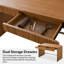 Bureau cannelé à 2 tiroirs l 49,5 po Kaybri-687094475