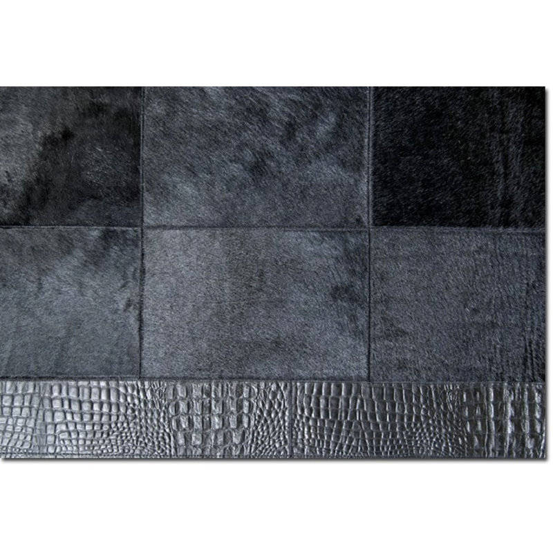 Mckinney Geometric Cowhide Hand Woven Area Rug, Rectangle 240 x 300 cm