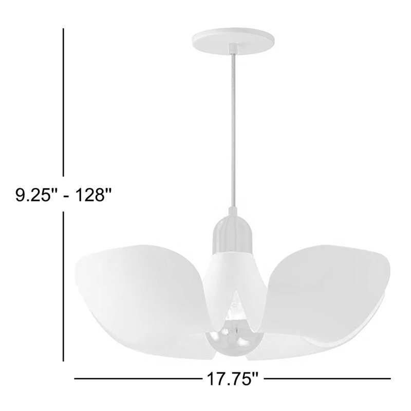 Luminaire suspendu 1 lumière Miruna, Laiton satiné / blanc