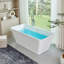 Baignoire de trempage autoportante en acrylique 66,9 "x 29,5"-88388744