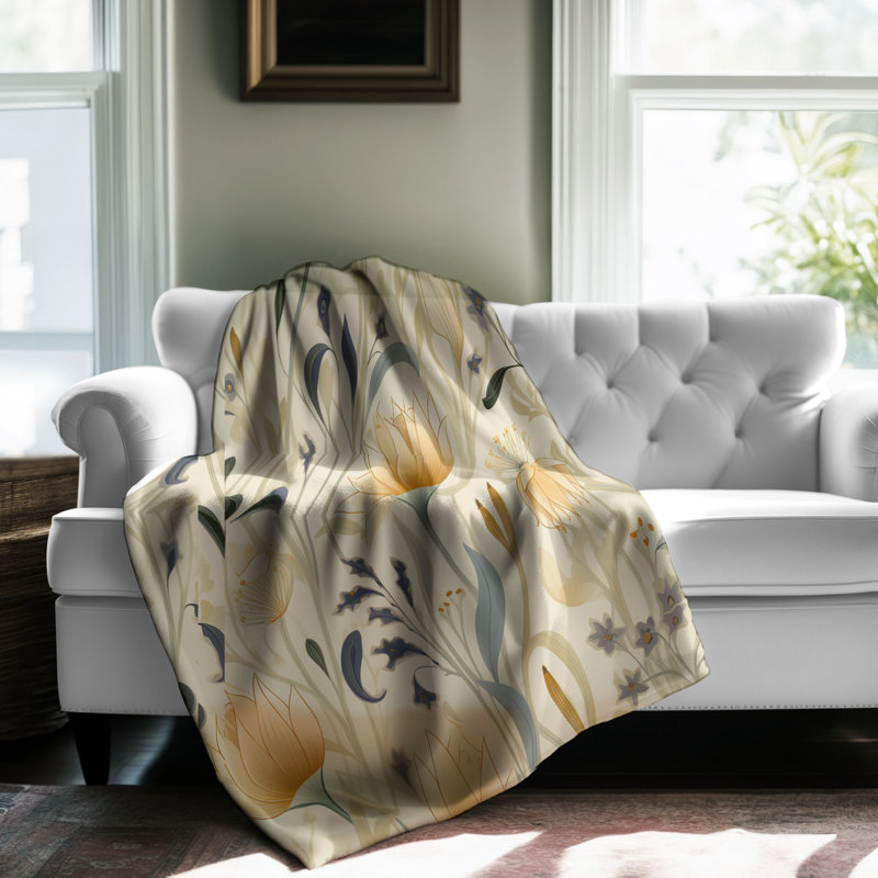 Pale Greens - 1 pièce Sherpa Premium, Lit simple