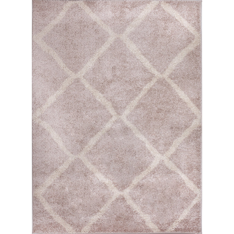 Tapis beige Geometric, Rectangle 3 pi 3 po x 5 pi