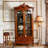 Maroon Solid Wood+Glass Display Cases