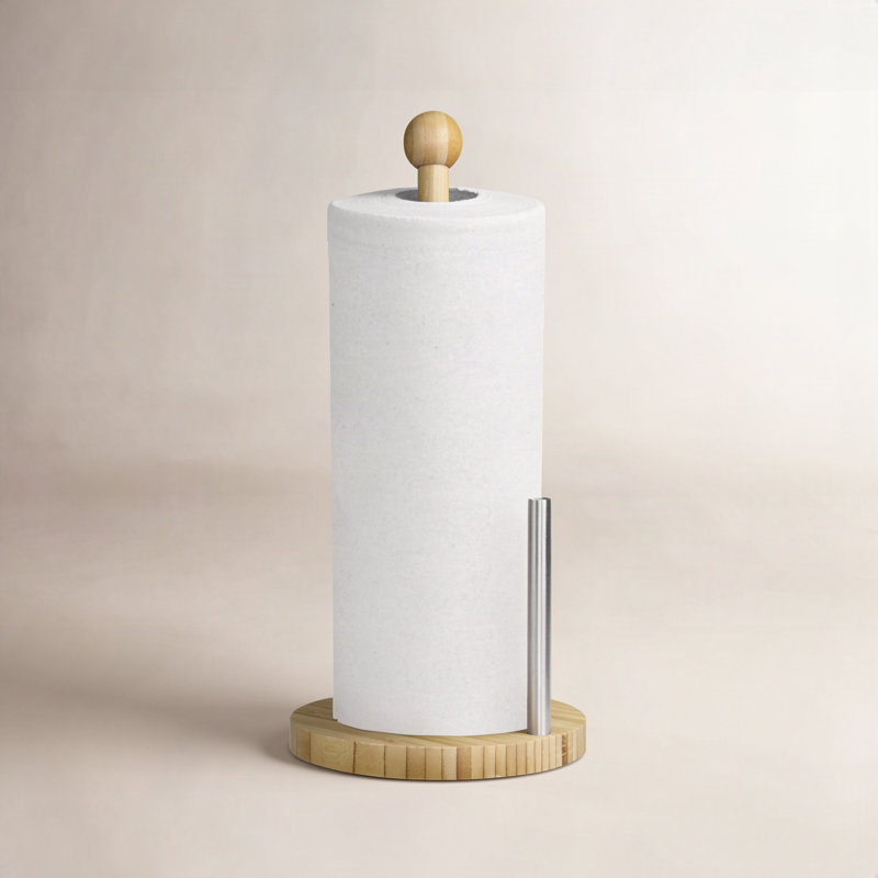Bamboo Paper Towel Holder