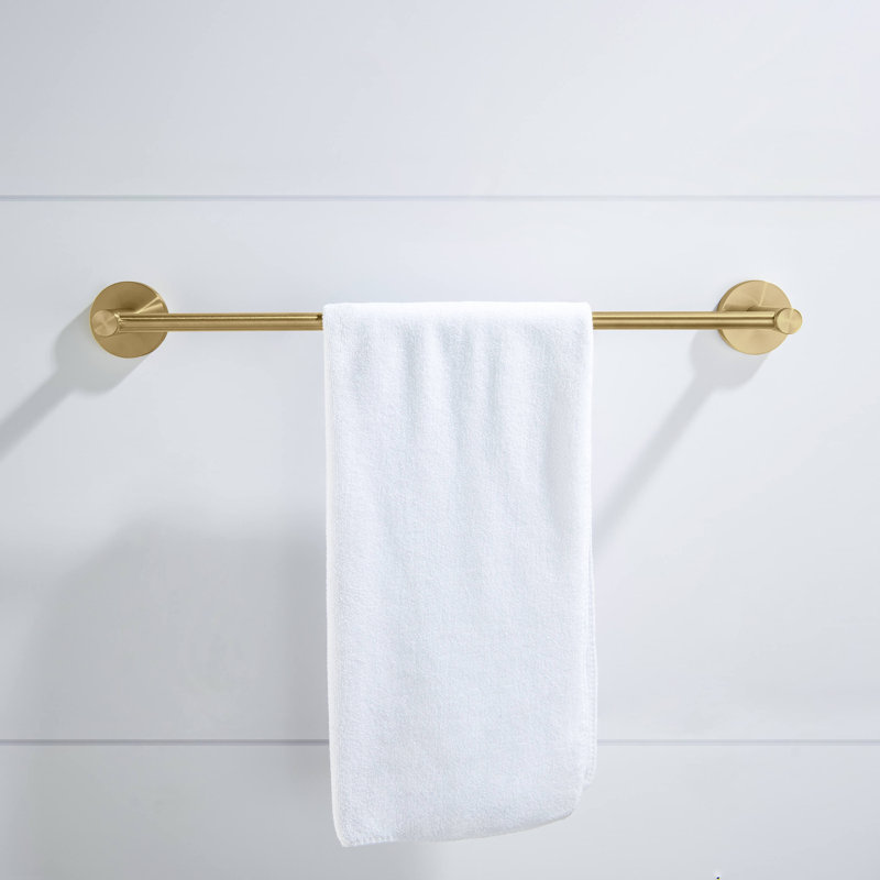 Barre à serviettes murale circulaire 19,81 po, H 2,13 po x l 19,81 po x P 2,88 po, Laiton brossé