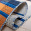 Anjail Plaid Handmade Flatweave Wool/Cotton Orange/Blue Area Rug-701580733
