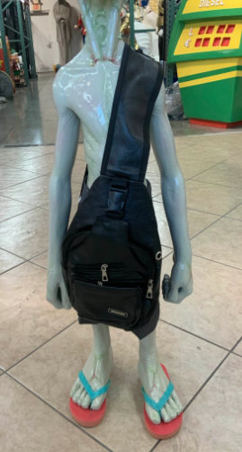 Alien With Satchel Life Size Statue