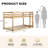 46.6" Low Bunk Bed for Kids, Solid Wood Twin over Twin with Full-Length Guardrails,  Low Profile Design-70167705