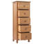 Commode haute en bois de chêne massif 17,7 po x 12,5 po x 43,3 po Red Barrel Studio
