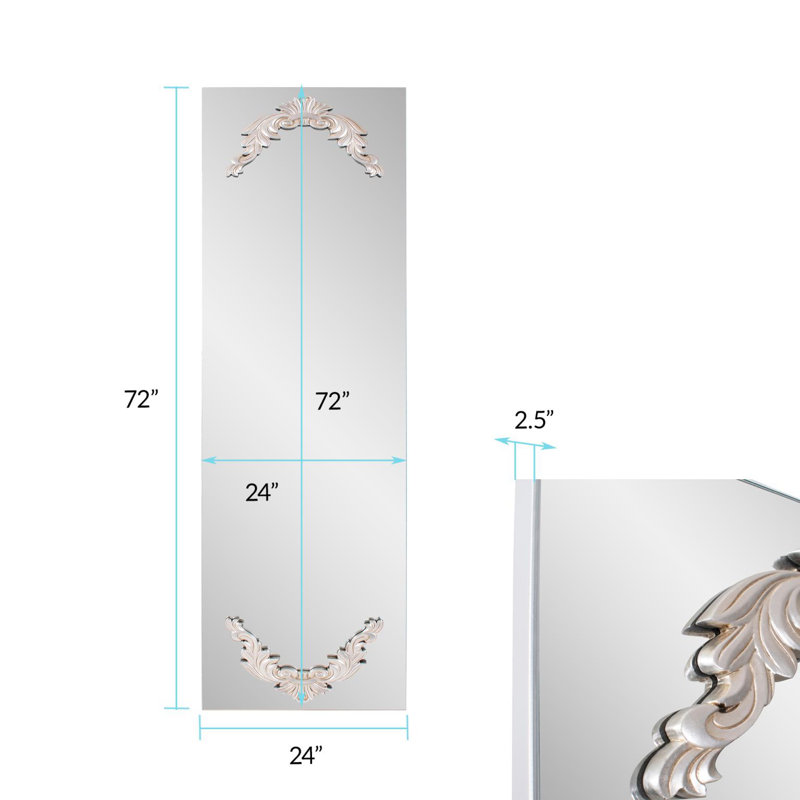 Adelard Rectangle Full Length Mirror, Silver