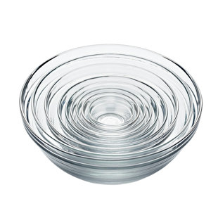 Glass Mixing Bowl Ingredient Prep Set - 7.75 inch Diameter, Set of 6