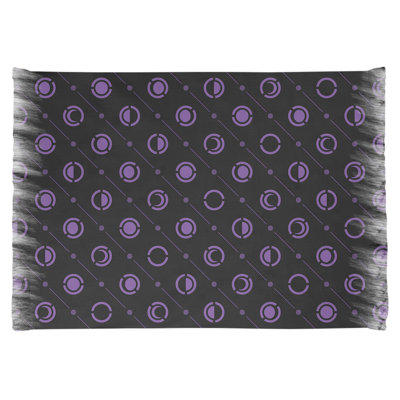 Tapis noir/mauve à phases de lune