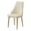 Chaise de salle à manger avec pieds en métal et cuir PU (Ensemble de 2)