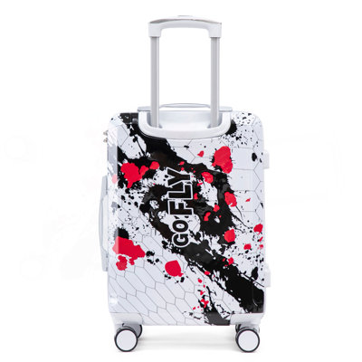 20 Inch PC Spinner Wheel Luggage, Carry on Suitcase, With Printed pattern and Combination Lock