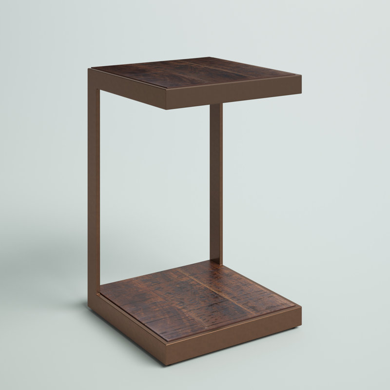 Rabilero Solid Wood Tray Top End Table, Brown