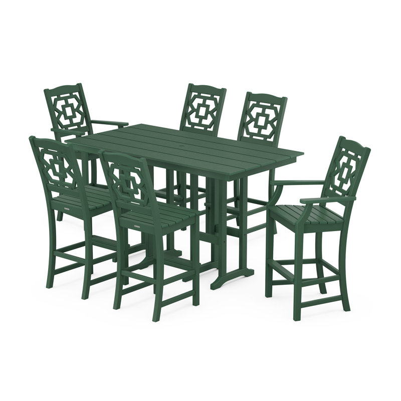 Ensemble repas pour 6 personnes Chinoiserie, Vert