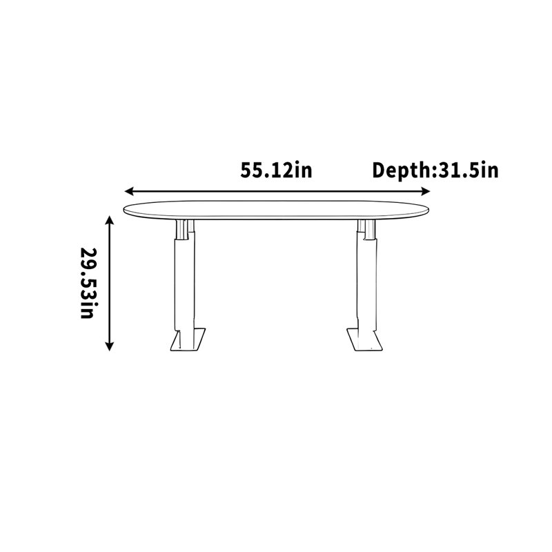 Bureau d'écriture Maspeth, H 29,53 po x l 55,12 po x P 31,5 po