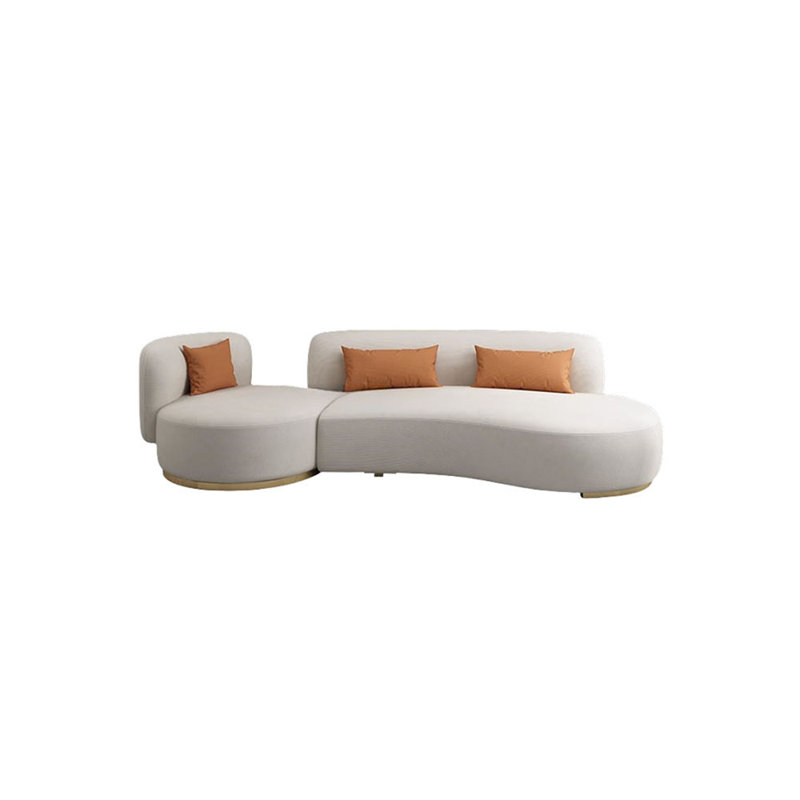 Round princess curved sofa, 4, 30.31" H x 110.24" W x 39.37" D