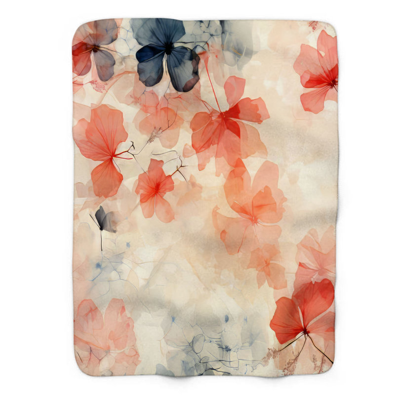 Pressed Petals - 1 pièce Sherpa Premium, Lit simple