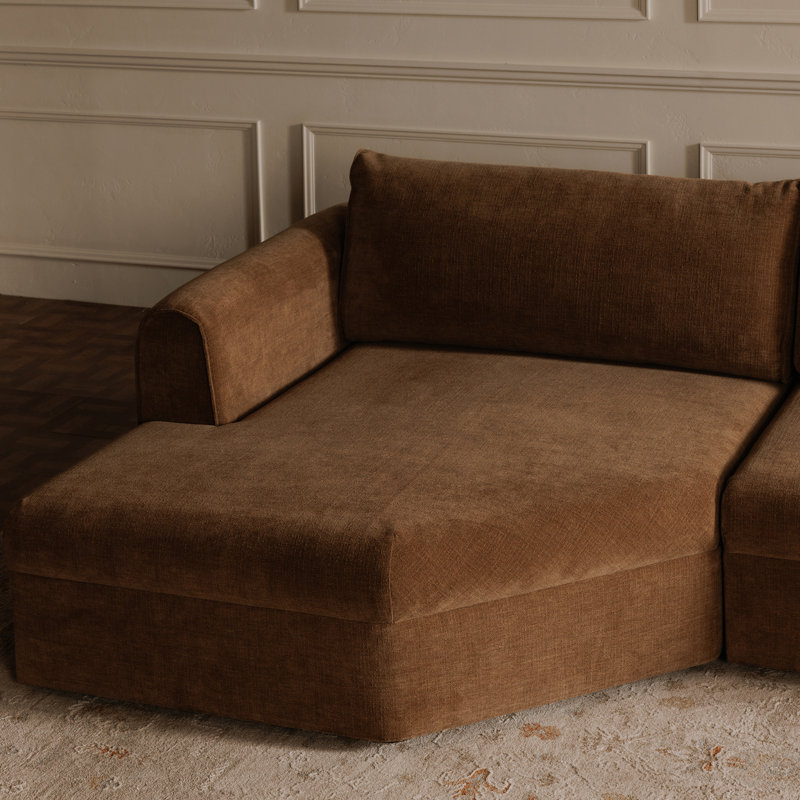 Madrid Right Sectional Taupe, Left Hand Facing