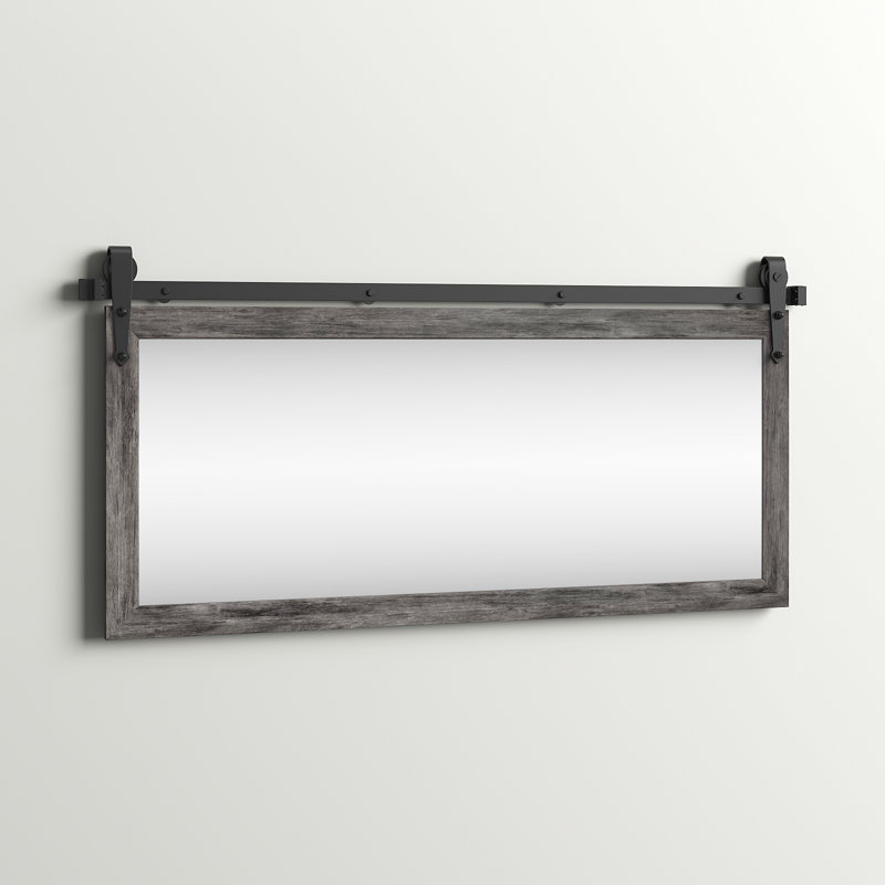 Lanphear Engineered Wood Flat Wall Mirror, 32" H x 71" W