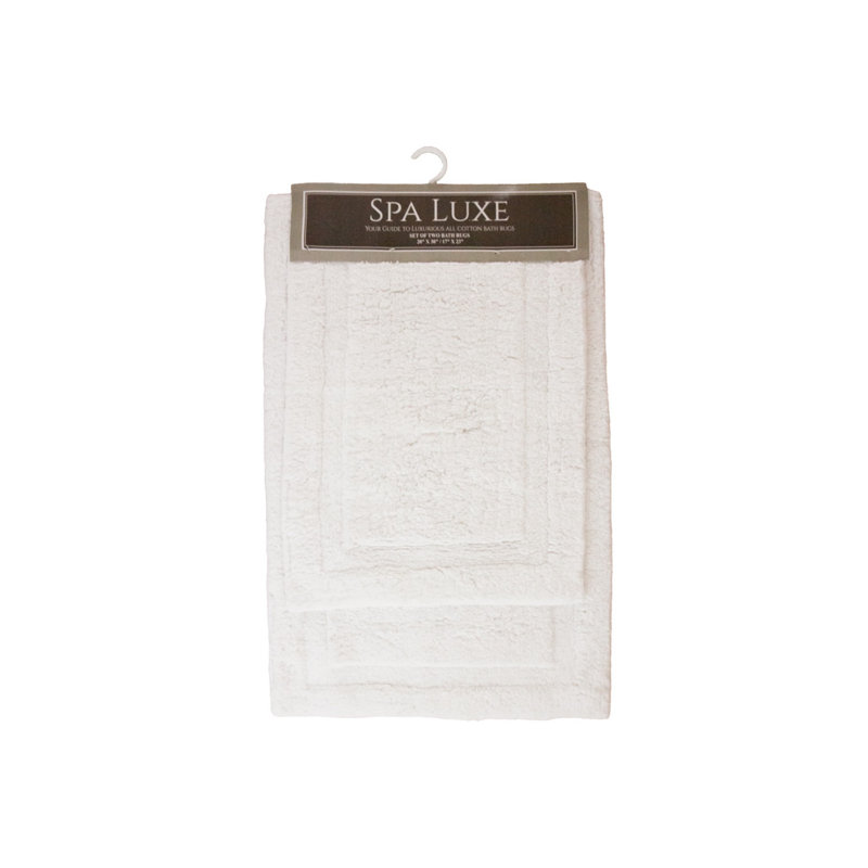 Redner Cotton Bath Rug, White