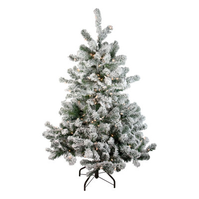 Arbre de Noël artificiel 4,5 'avec lumières chaudes et claires préinstallées 4,5 pi