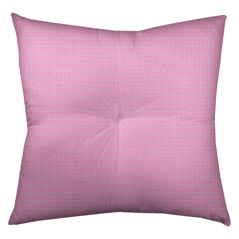 Coussin Katelyn Elizabeth, 30 po x 30 po, Rose / Bleu