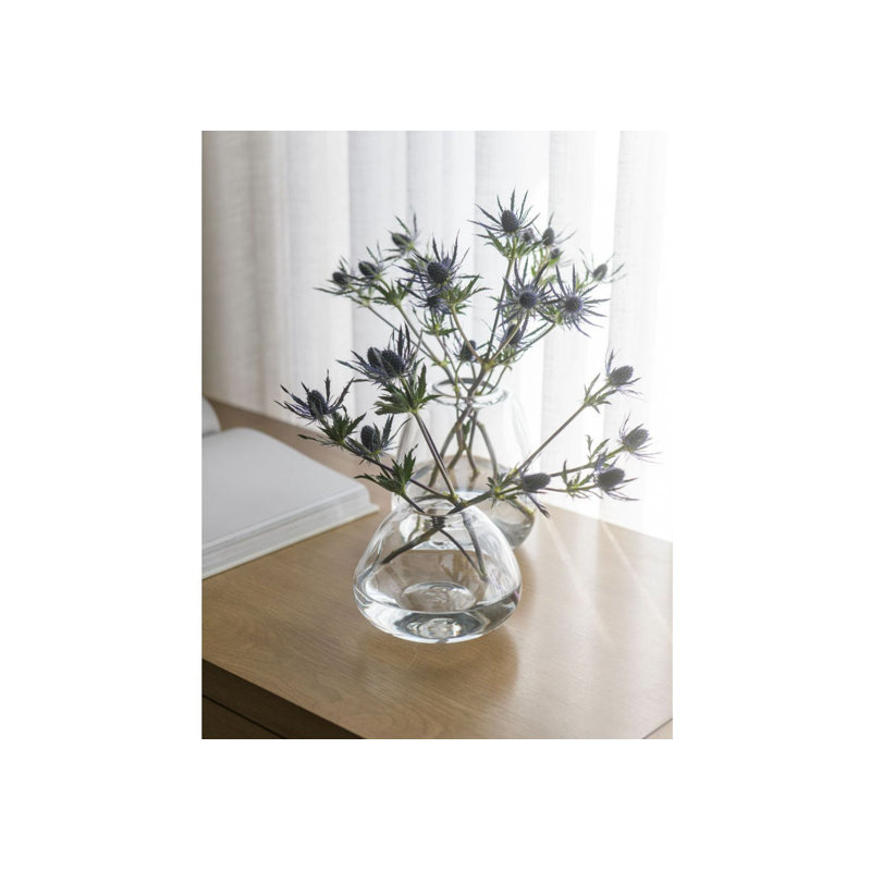 Dimpled Handcrafted Glass Table Vase