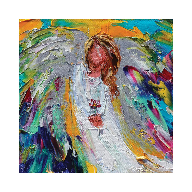 Spring Angel Of Joy by Karen Tarlton - Wrapped Canvas Painting, 30.48 cm H x 30.48 cm W
