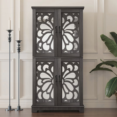 Versatile Acrylic Mirrored Sideboard with Adjustable Shelves, Perfect for Stylish and Functional Storage in Any Room