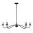 Abigeal 5 - Light Candle Style Classic Chandelier in Matte Black-631160394