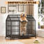 Cage pour chien robuste de 52 po avec roulettes, protection contre les fuites et plateau amovible pour chiens de taille moyenne / grande