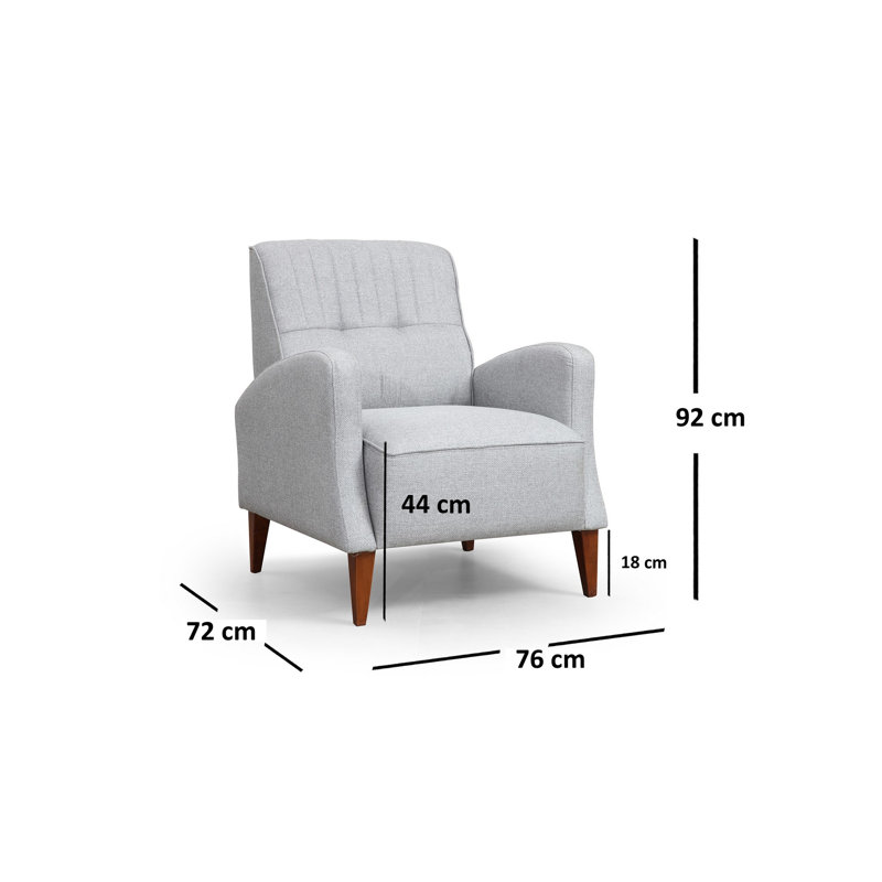 Fauteuil en polyester l 36,22 po Burks