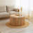 Wood Top Coffee Table with Solid Base-2145303869